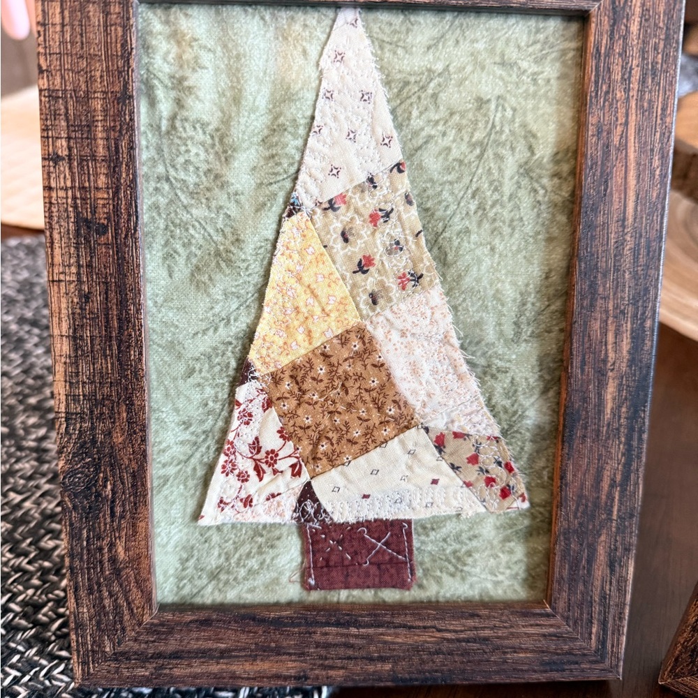 Rustic Patchwork Tree‎ Framed Art Set - Picture 8 of 11